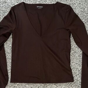 “Skims like top” Old Navy Women's Brown V-Neck Top